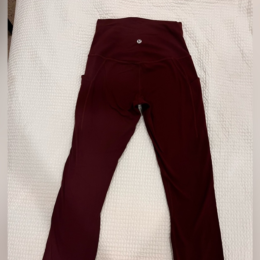 Lululemon maroon leggings. Size 4
